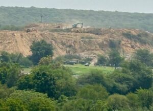 मानचित्र में अरावली का विशाल प्रसार दिखाया गया है, लेकिन परामर्श 4 शहरों तक ही सीमित है: हरित समूह