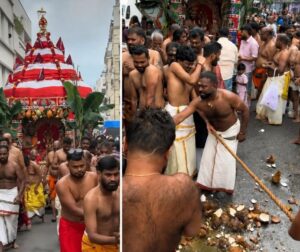 पेरिस में नारियल तोड़ने की रस्म से ऑनलाइन बहस शुरू